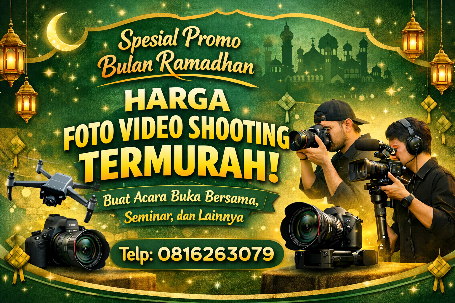 Foto video shooting spesial promo bulan ramadhan