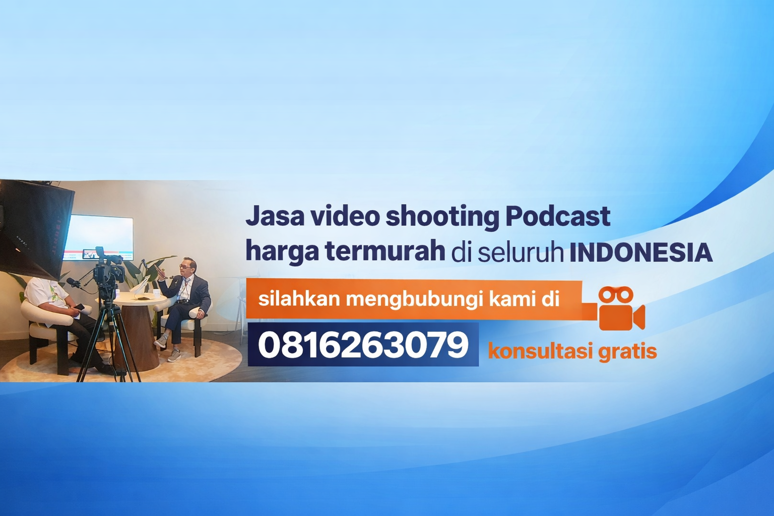 Jasa video shooting Podcast Termurah