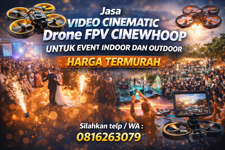 Jasa Video Cinematic Drone FPV Cinewhoop untuk Event Indoor dan Outdoor Harga Termurah