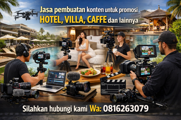 Jasa Pembuatan Konten Promosi Hotel, Villa, Caffe dan Bisnis Lainnya